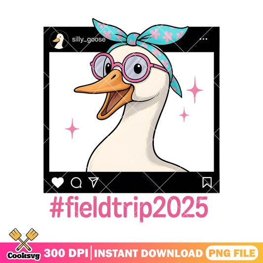 Silly goose field trip 2025 png, silly goose png, field trips near me​ png