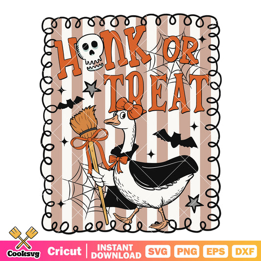 Silly goose honk or treat svg, halloween goose svg, silly goose svg