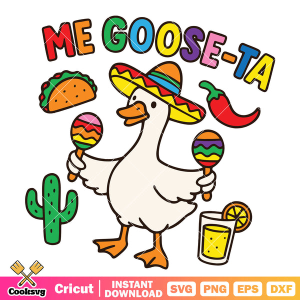 Silly goose me goose ta svg, funny spanish svg, me goosta svg – Cooksvg