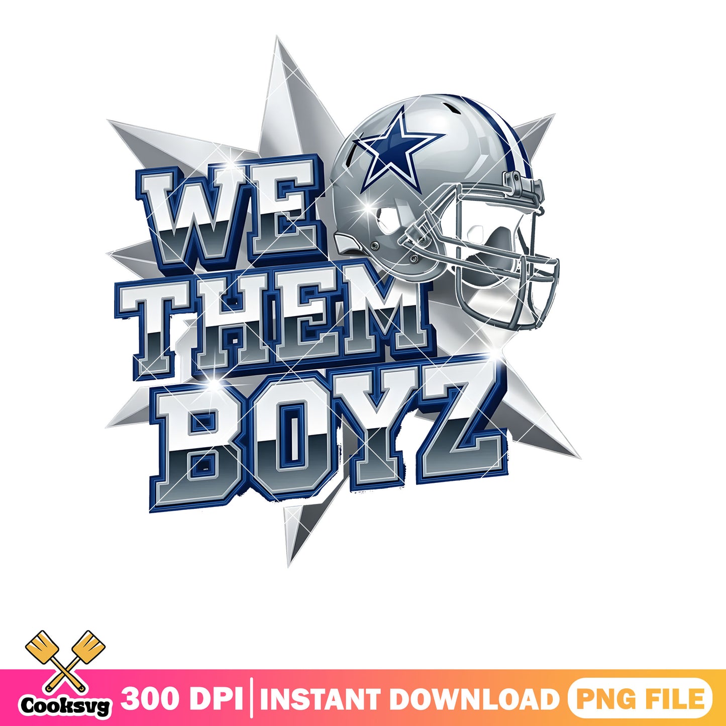 Silver helmet png, dallas cowboys png, silver star  png