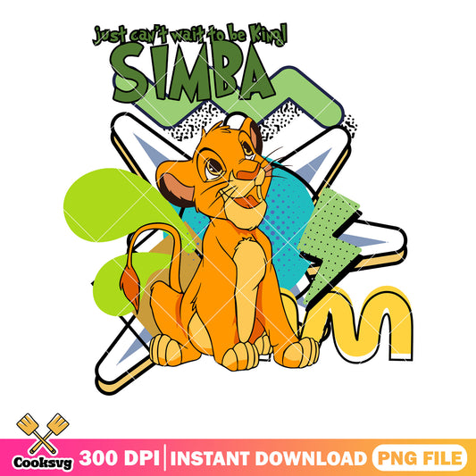 Simba baby lion  png, i just cant wait to be king​ png, disney movie png