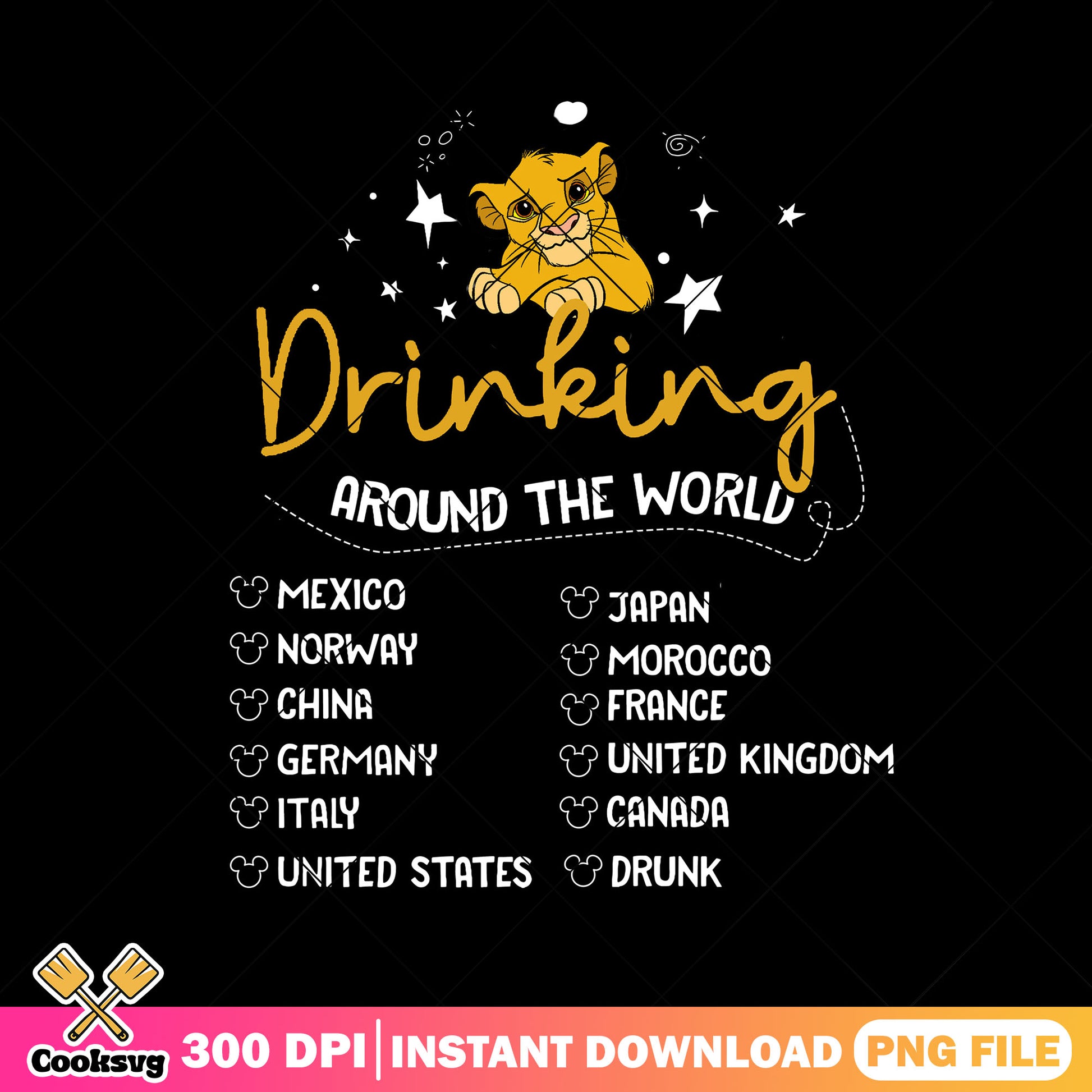 Simba drinks world png, simba lion king​​ png, disney resorts​ png