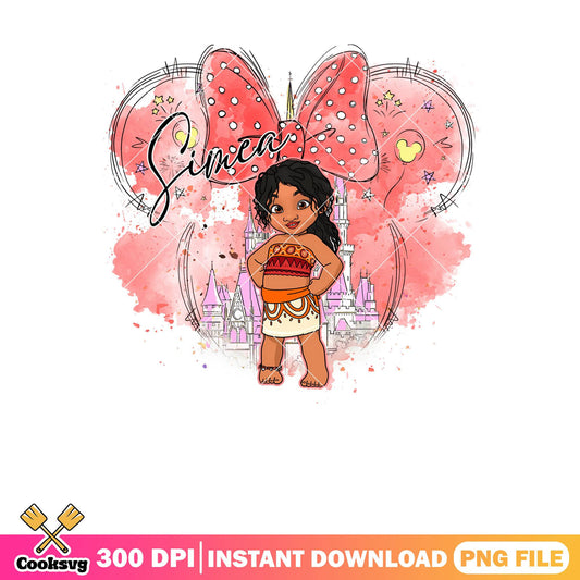 Simea disney bow png, simea moana​ png, disney characters png
