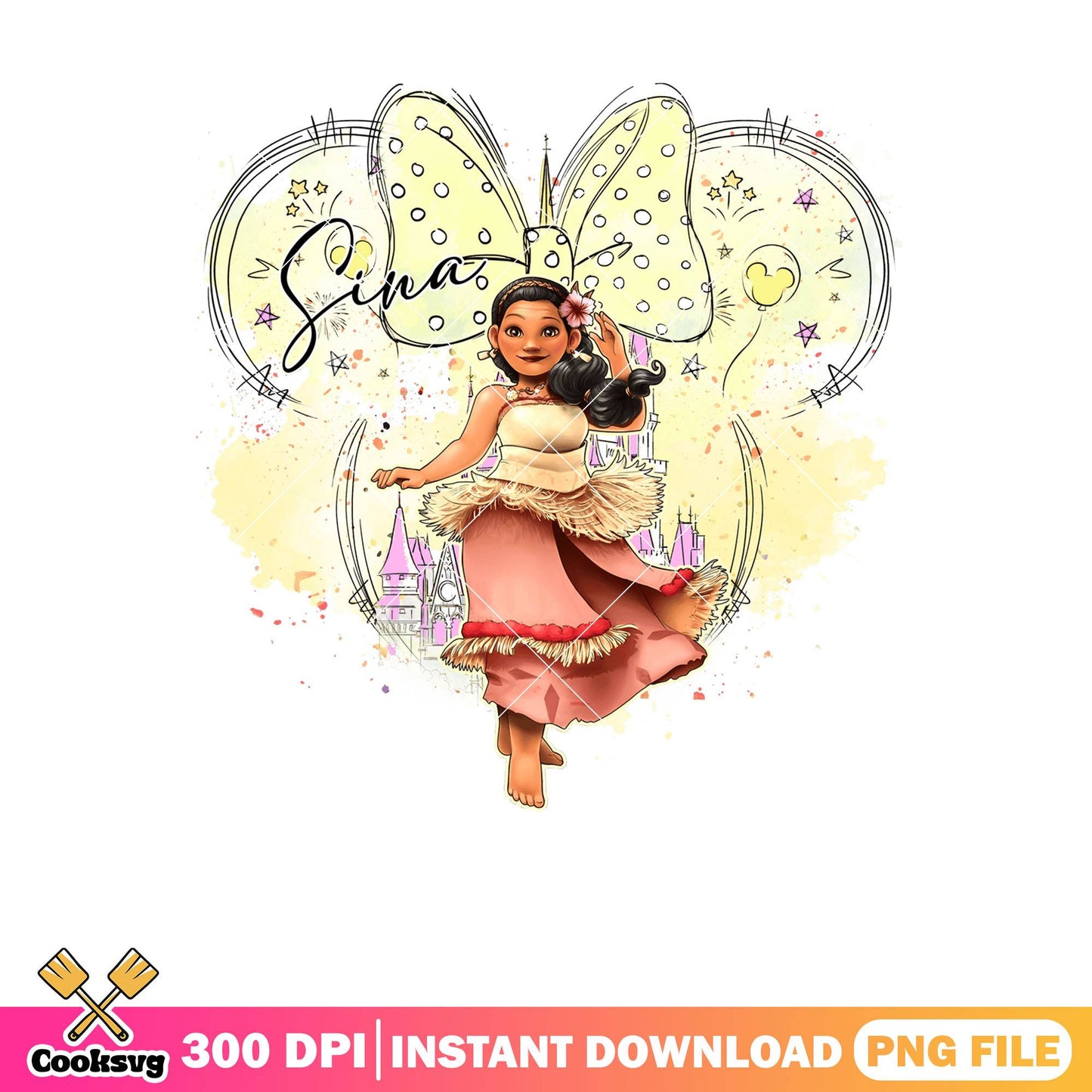 Sina disney bow png, moana sina png, disney cruise png