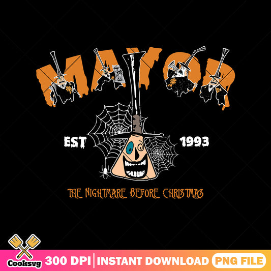 Sinister mayor design png, disney head png, halloween disney png