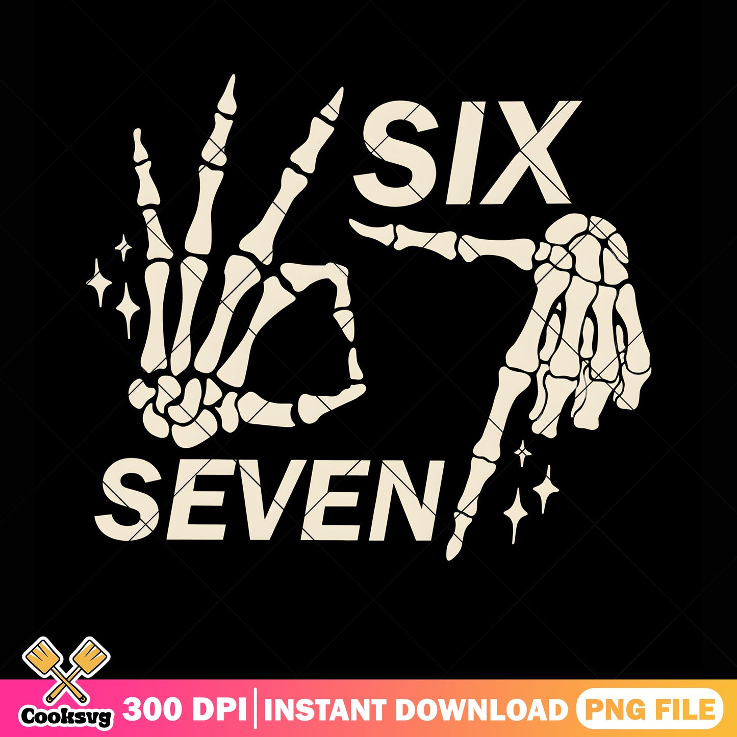 Six seven in skeleton hand png, 67 trend png, six seven png