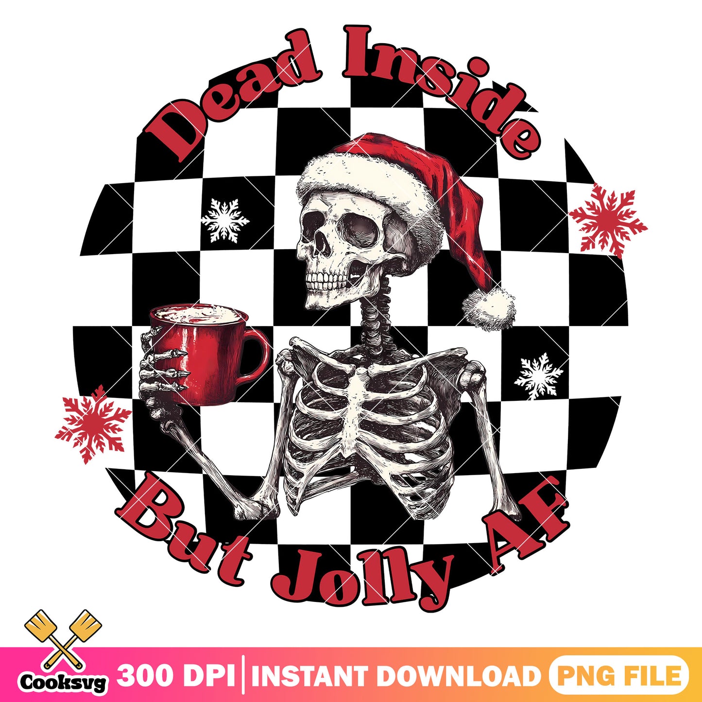 Skeleton christmas dead inside png, christmas skeleton png