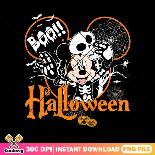 Skeleton costume mickey png, mickey happy png, halloween font png
