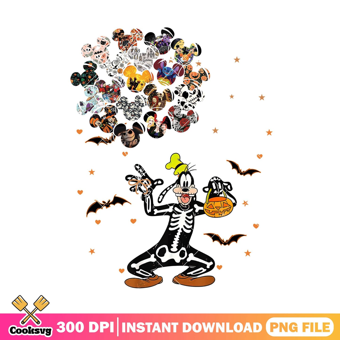Skeleton goofy balloon png, halloween costumes png, goofy dog png