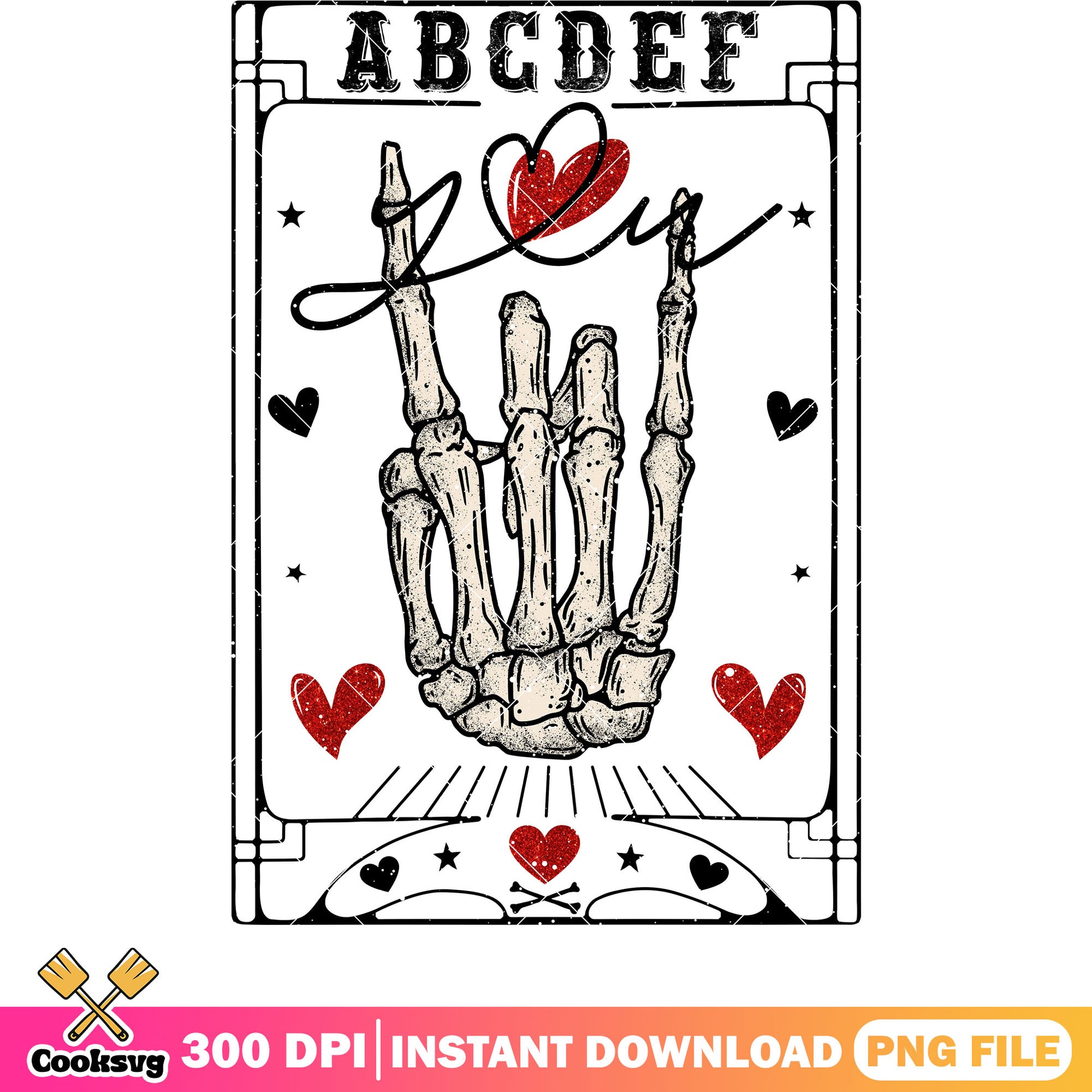 Skeleton hand love valentine png, skeleton valentine png