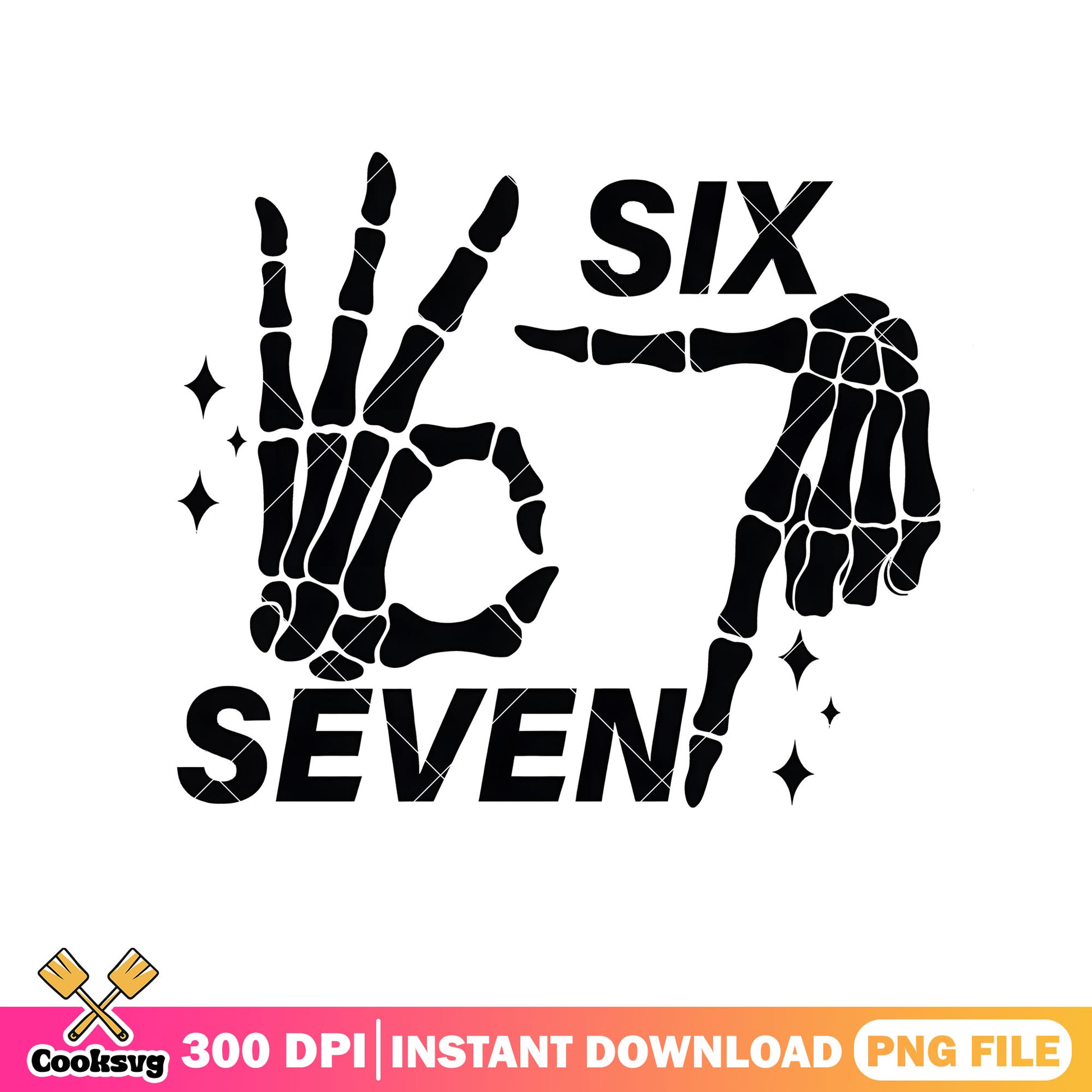 Skeleton six seven trend png, six seven trend png, funny 6 7 png