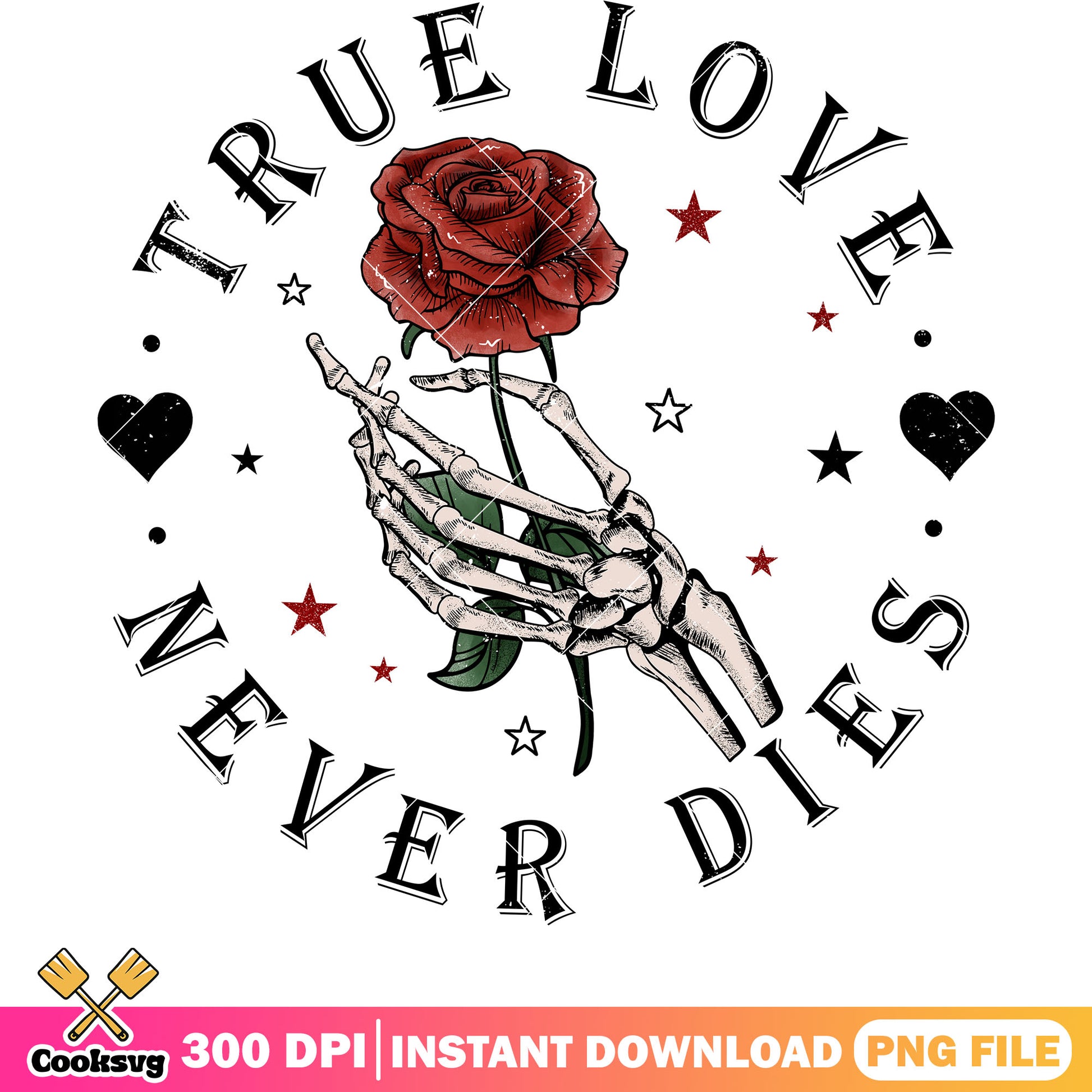 Skeleton true love never dies png, skeleton valentine png