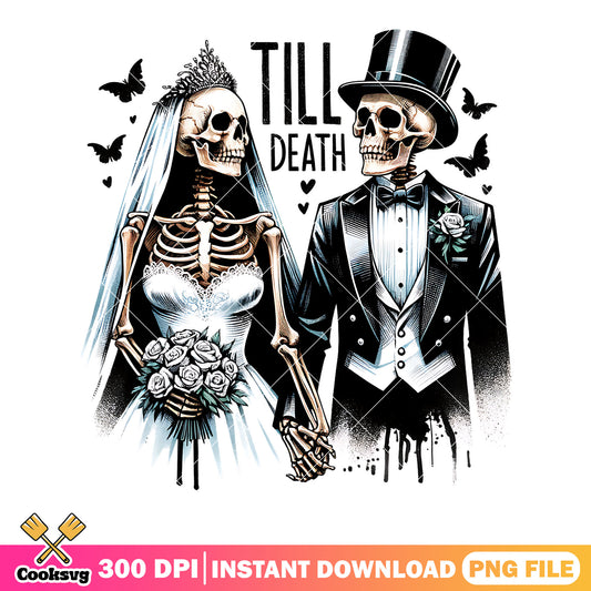 Skeleton wedding white flower png, scary bats png, halloween scary png