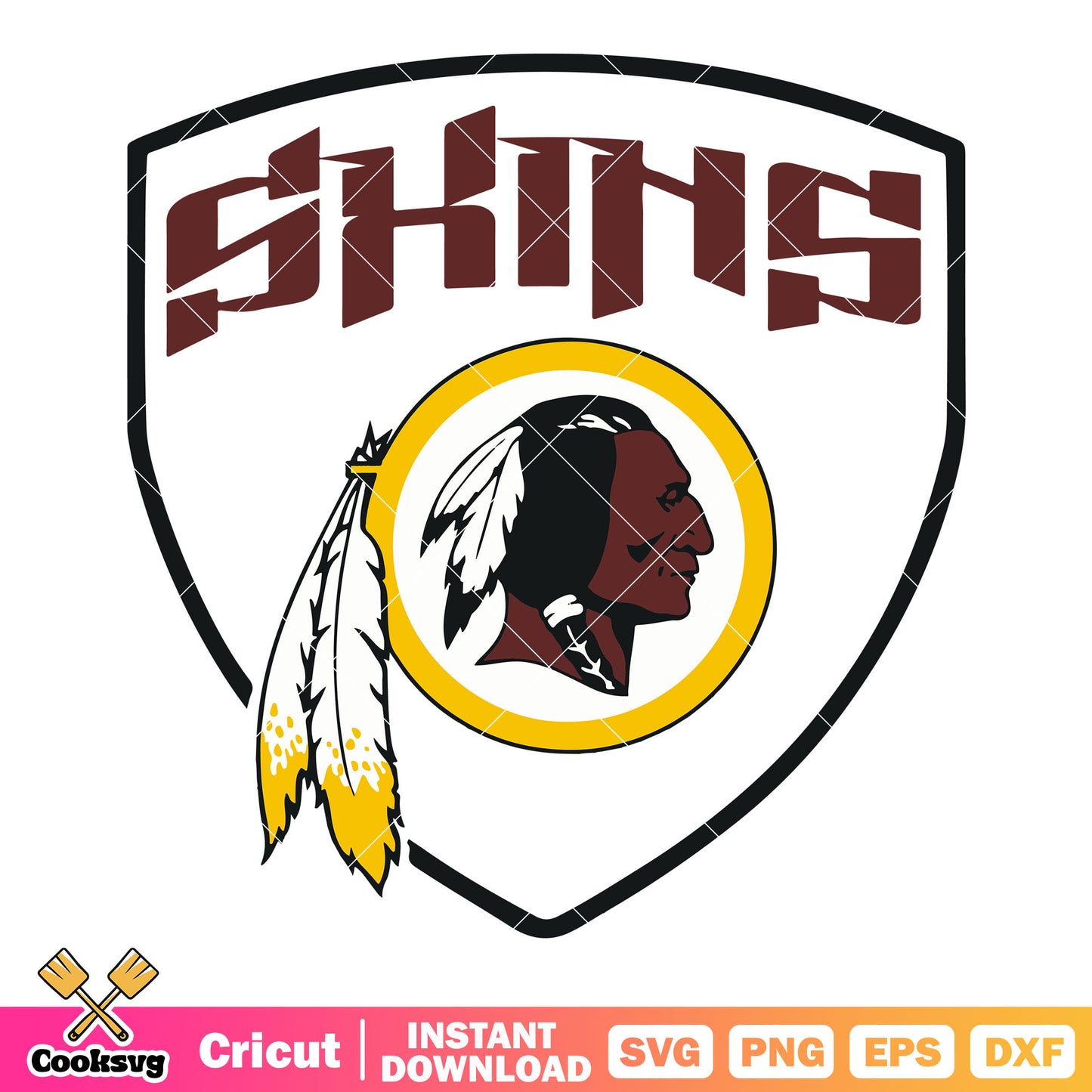 Skins shield feather bird svg, boston braves​ svg, north division svg