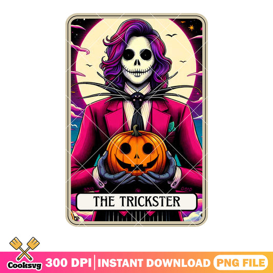 Skull face the trickster png, full moon night png, halloween night png