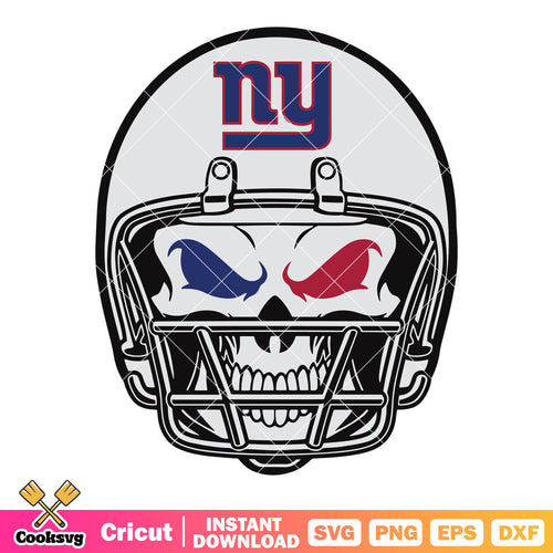 Skull red and blue eyes svg, giants team svg, nfl football team svg
