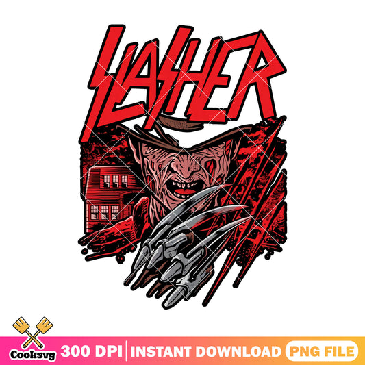 Slasher freddy kueger character design png, happy halloween png