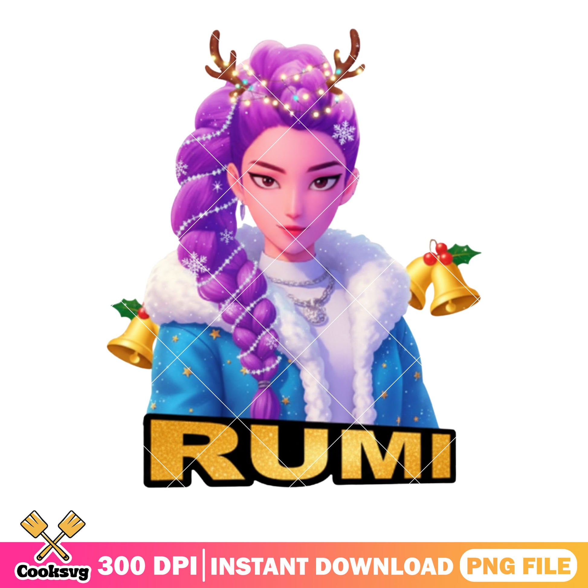 Sleepy clothes christmas png, huntrix png, rumi kpop demon hunters png