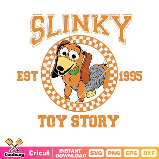 Slinky est 1996 svg, toy story svg, hotdog dog puppy​ svg