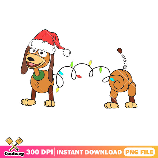 Slinky toy dog merry christmas png