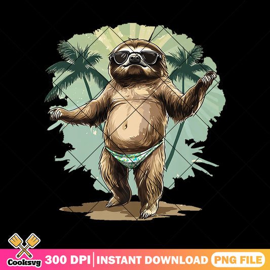 Sloth summer costume png, summer costume​ png, summer time png