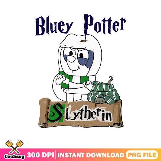 Slythefin poster bluey muffin png, harry poster​ png, cartoon bluey png