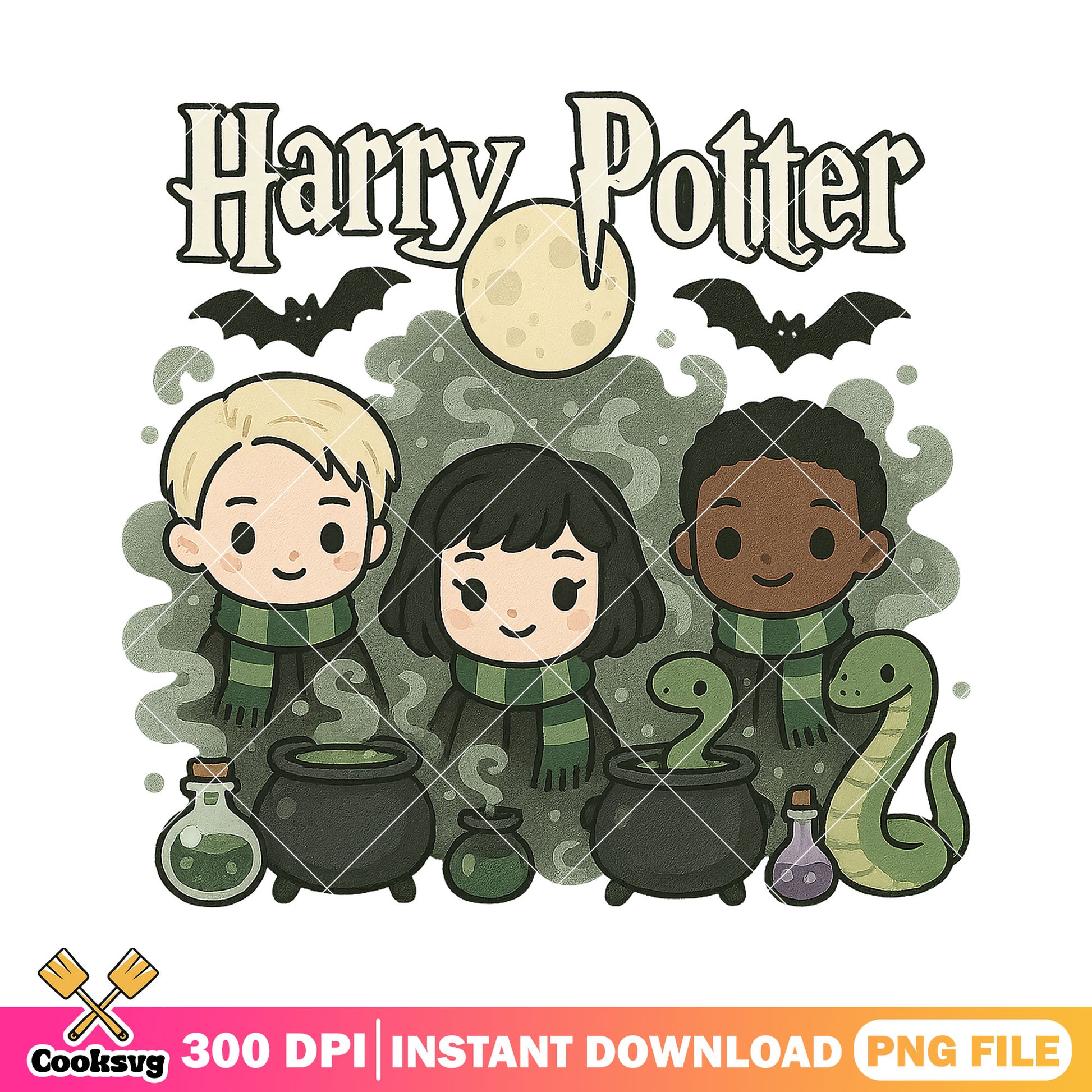 Slytherin cauldron mystery png, harry potter png, horror halloween png