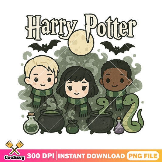 Slytherin cauldron mystery png, harry potter png, horror halloween png
