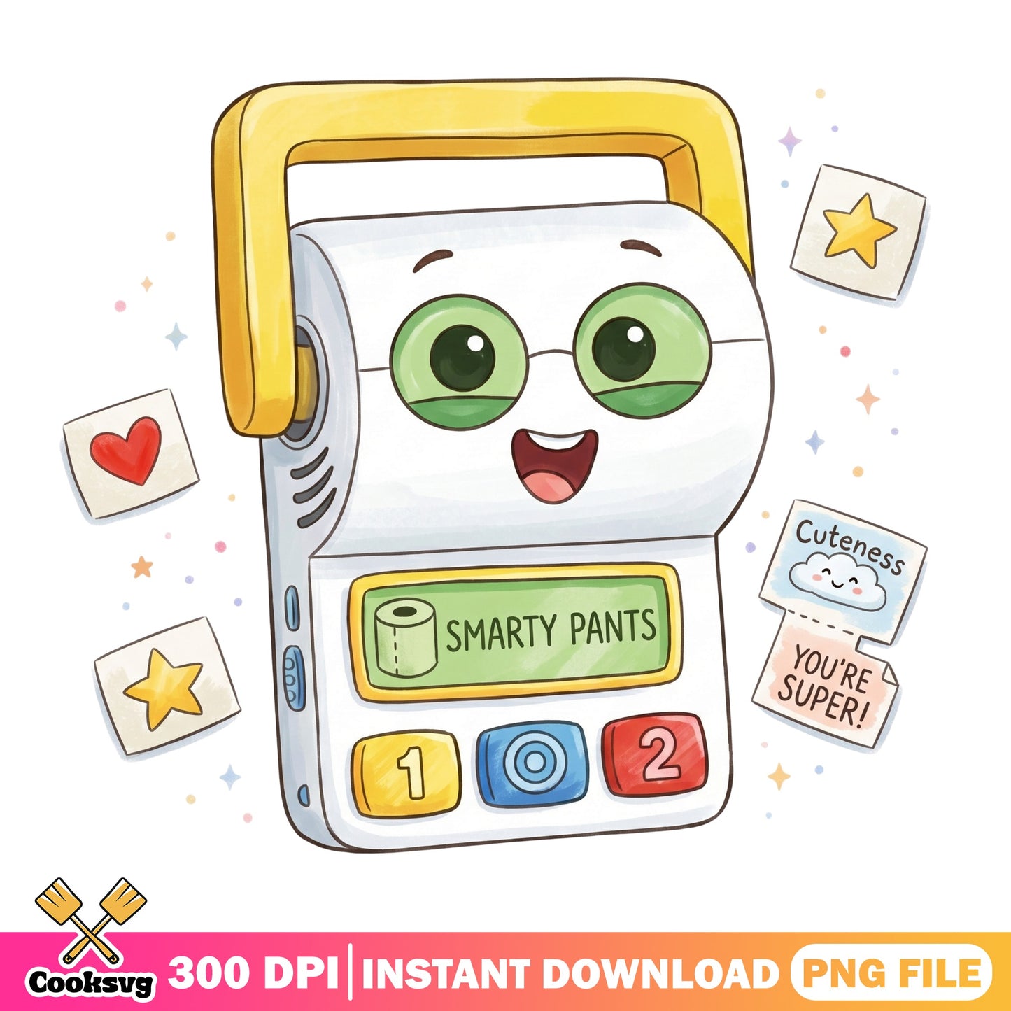 Smarty Pants Cute Toy PNG, Funny Baby Toy PNG, Kids PNG
