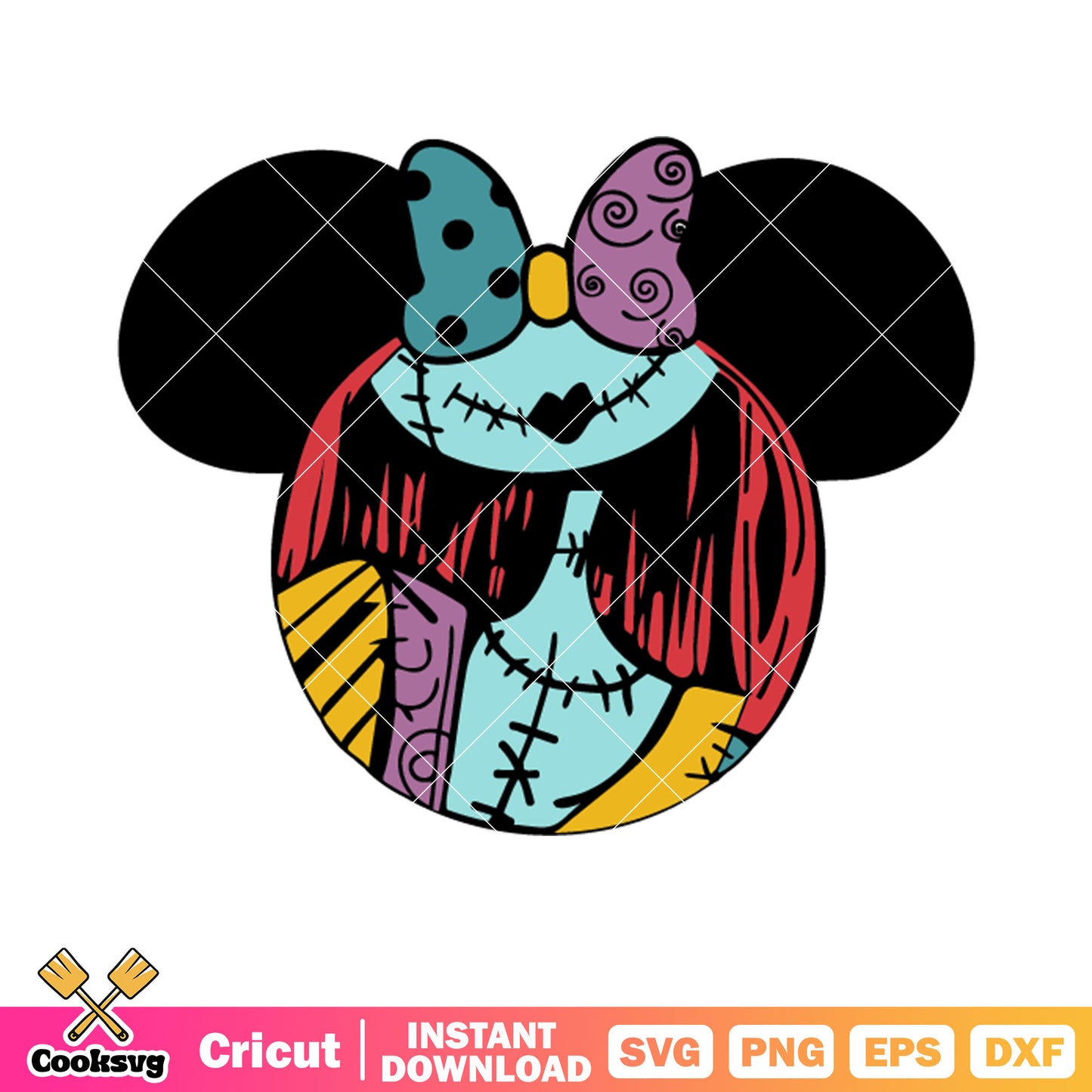 Smile sally svg, ​nightmare before christmas svg, minnie icon svg