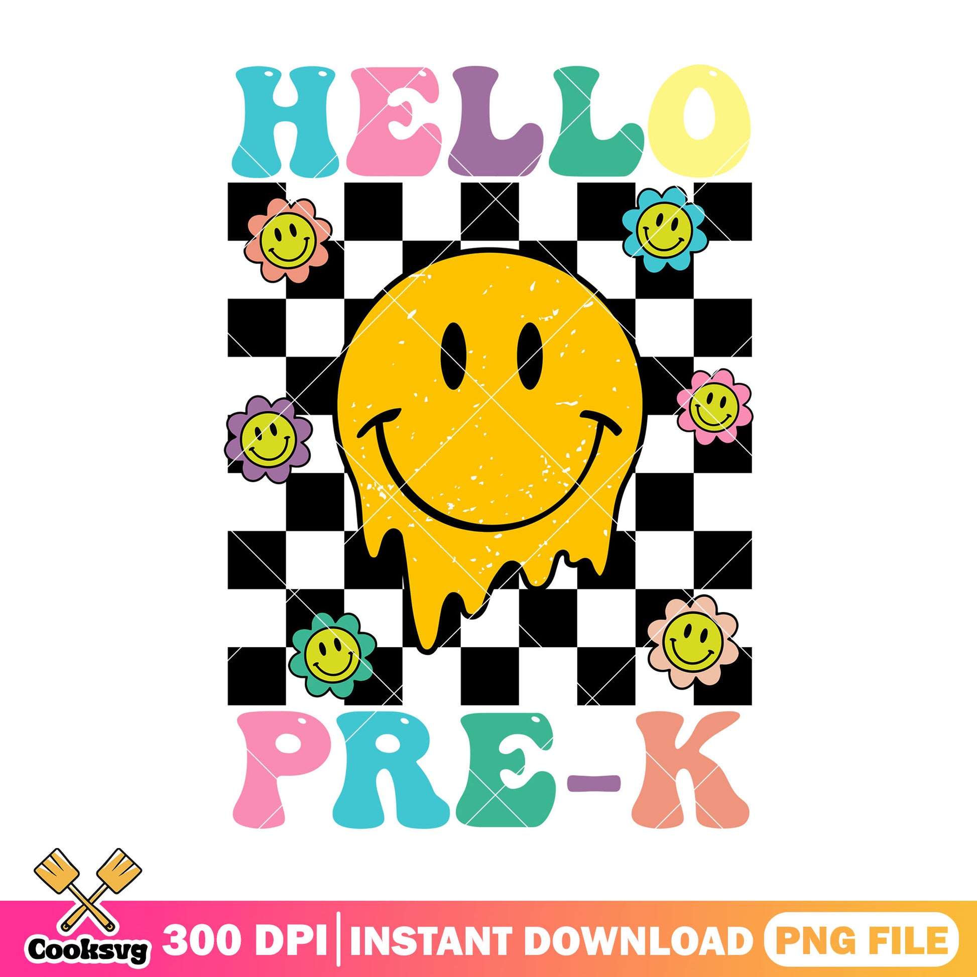 Smiling hello pre-k png, face icon png, going back to school png