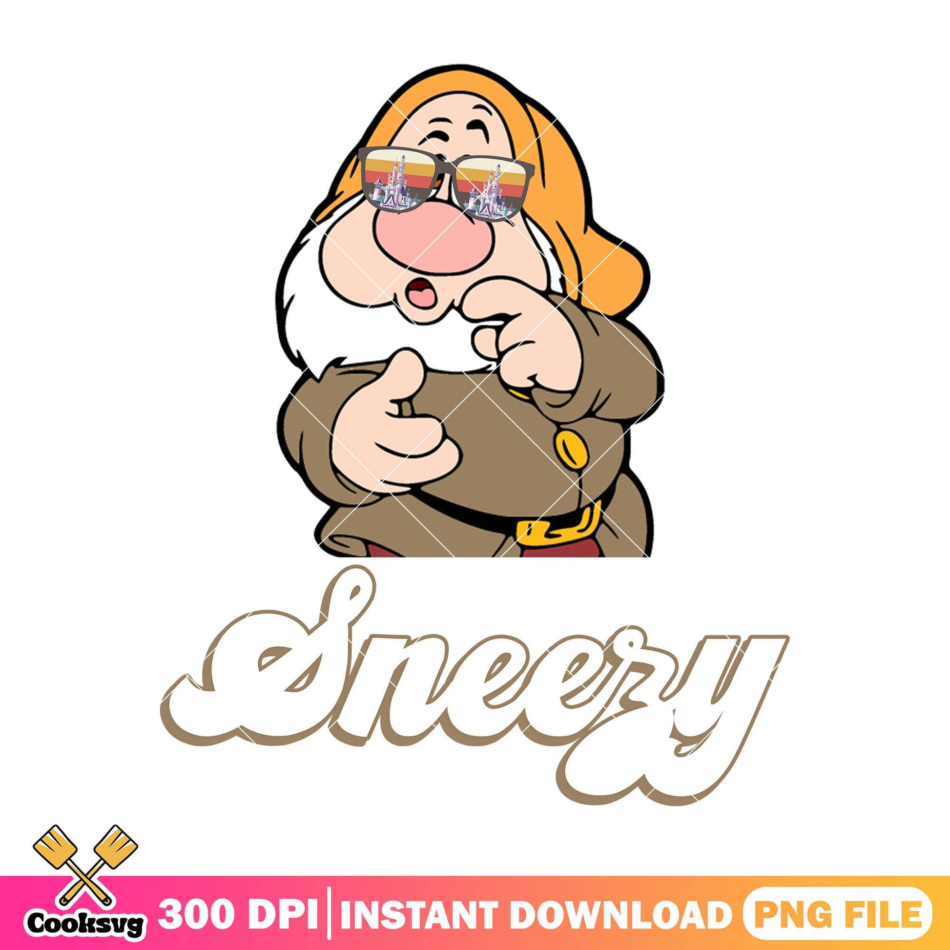 Sneeze snow white png, snow white dwarfs​ png, disney movies png