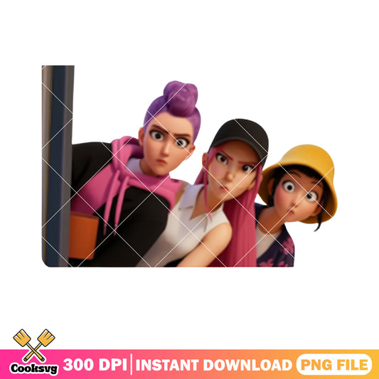 Snitching huntrix rumi zoey mira png, huntrix girls png, huntrix kpop png