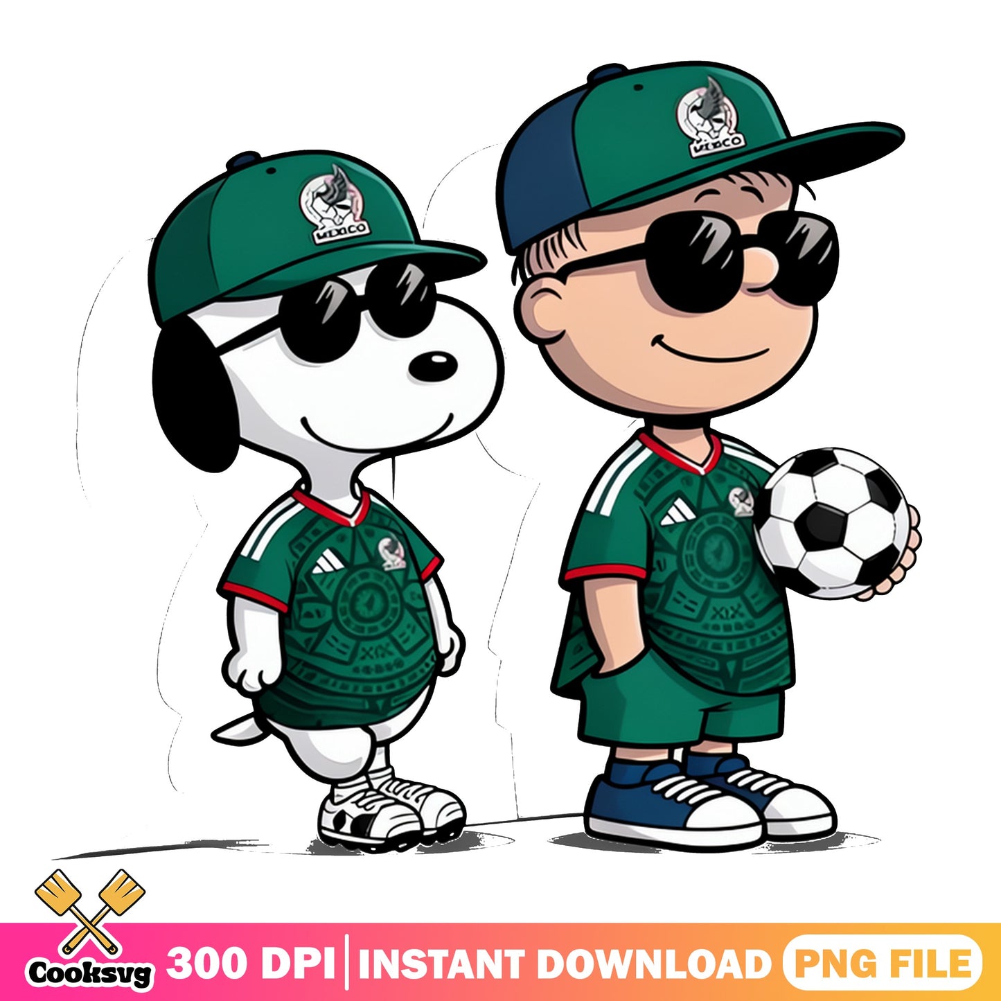 Snoopy Charlie Brown Mexico Soccer PNG, Peanuts Football PNG, Mexico Team PNG