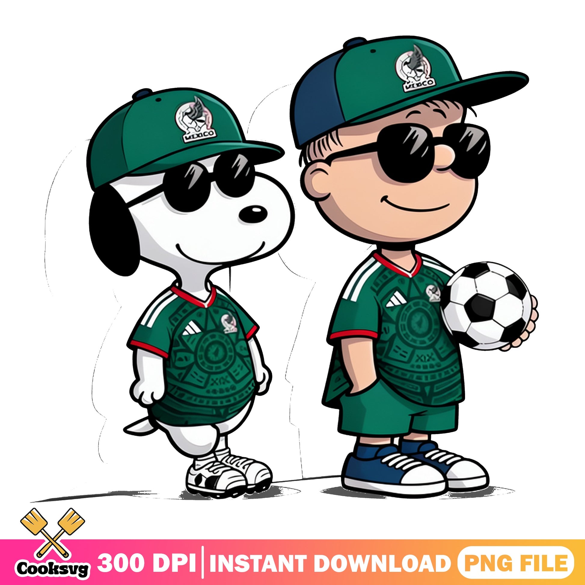 Snoopy Charlie Brown Mexico Soccer PNG, Peanuts Football PNG, Mexico Team PNG