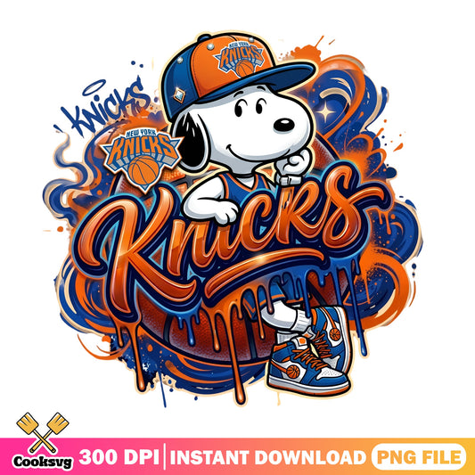 Snoopy New York Knicks PNG, NBA Basketball PNG, Knicks Fan PNG
