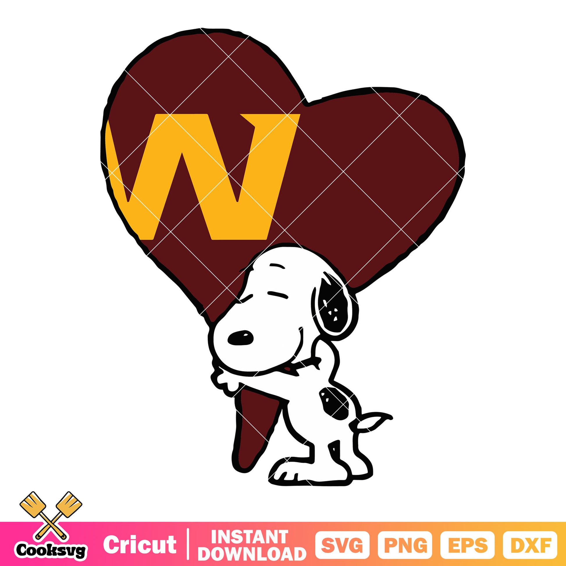 Snoopy dog cute balloon svg, washington redskin svg, nfl teams svg