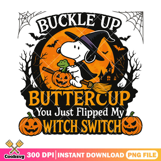 Snoopy dog witch switch png, halloween jokes png, snoopy dog png