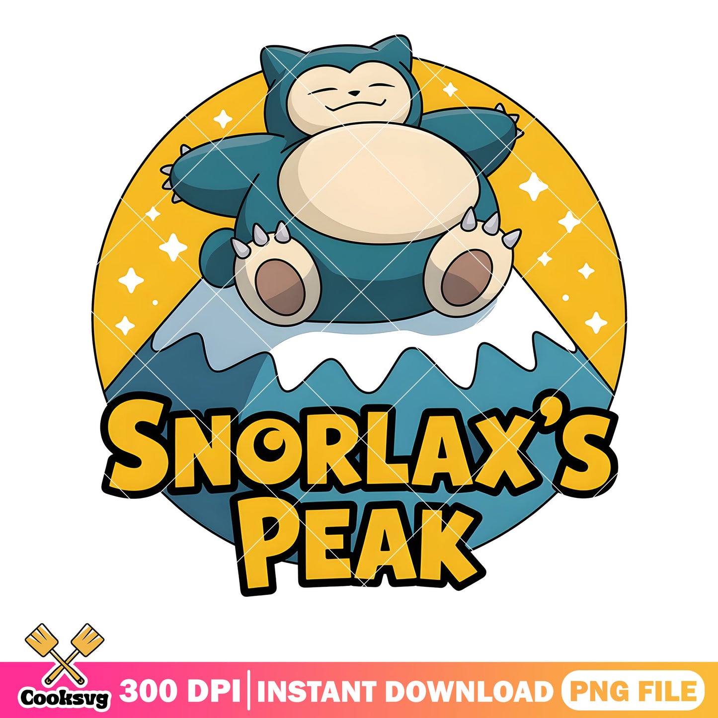 Snorlax peak poster png, snorlax png, oriental light and magic png
