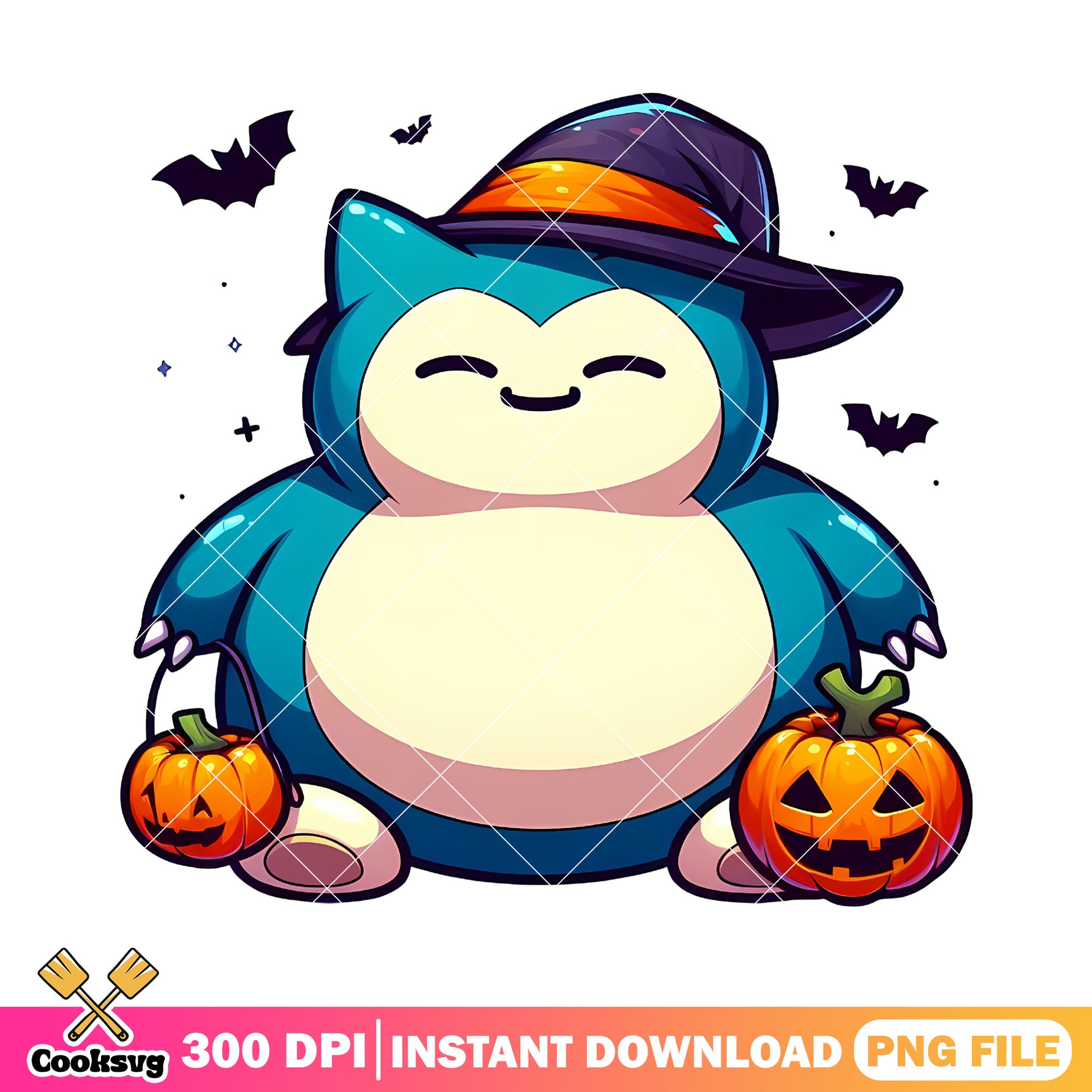 Snorlax pumpkin hat png, halloween custome png, pokemon movie png