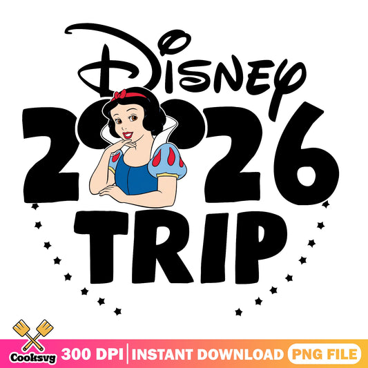 Snow White Disney 2026 Trip PNG, Disney Princess PNG, Disney Trip PNG