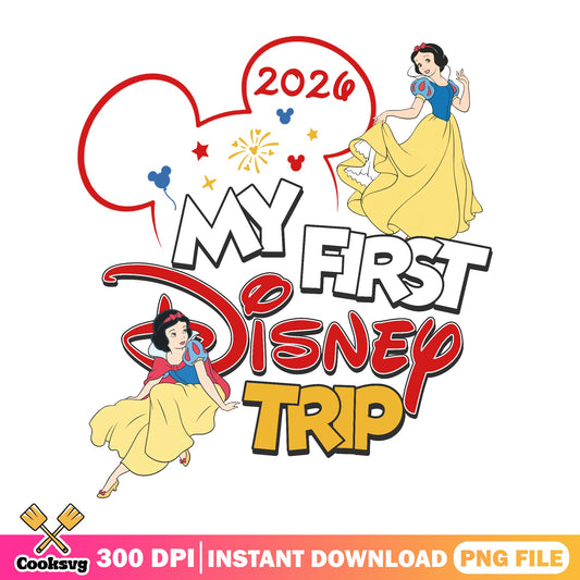 Snow White My First Disney Trip 2026 PNG, Disney PNG, Princess PNG