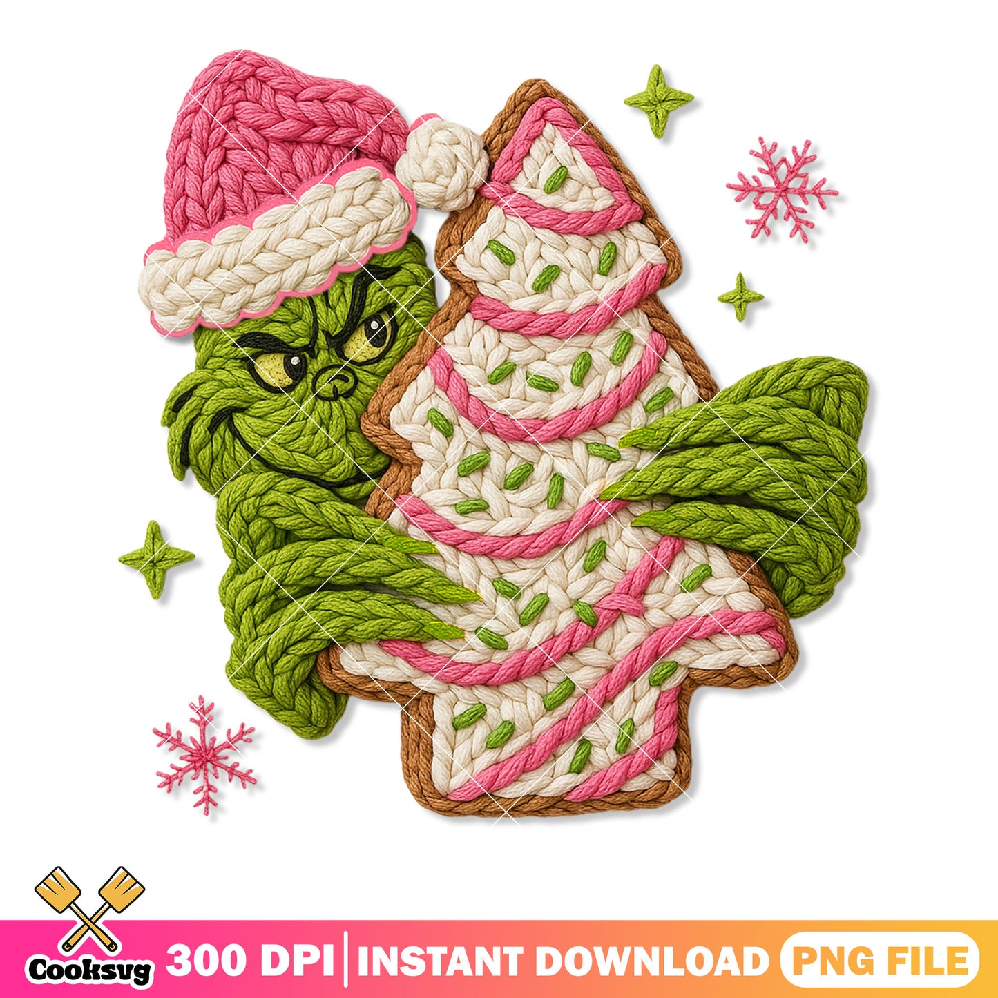 Snowflake grinchmas png, christmas tree png, christmas monster​ png