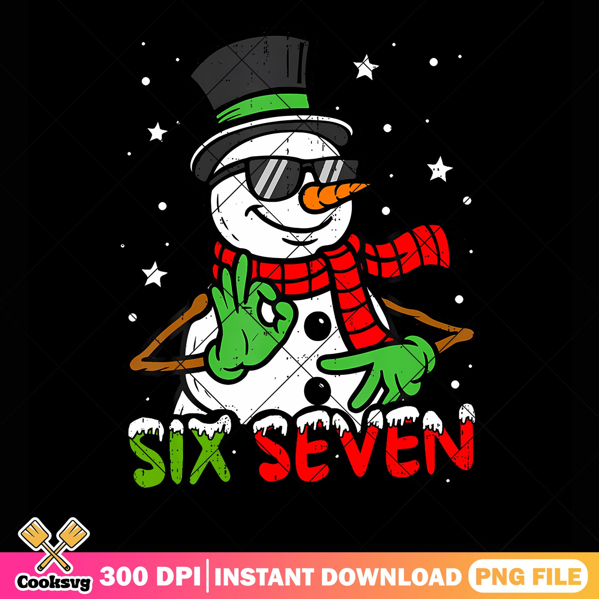 Snowman six seven scraf png, six seven png, merry christmas png