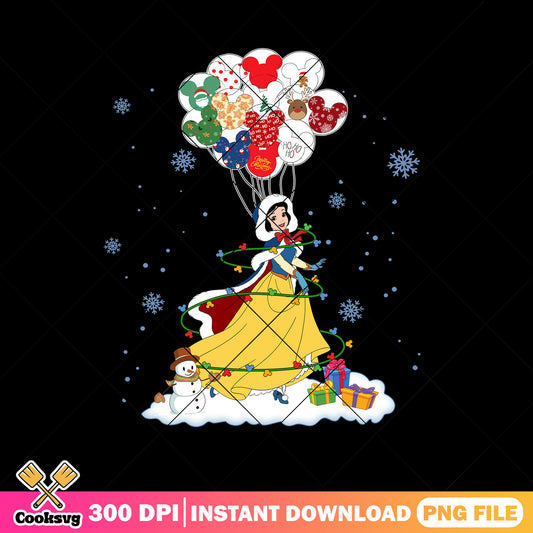 Snow white christmas stuff png, snow white​ png, merry christmas​ png