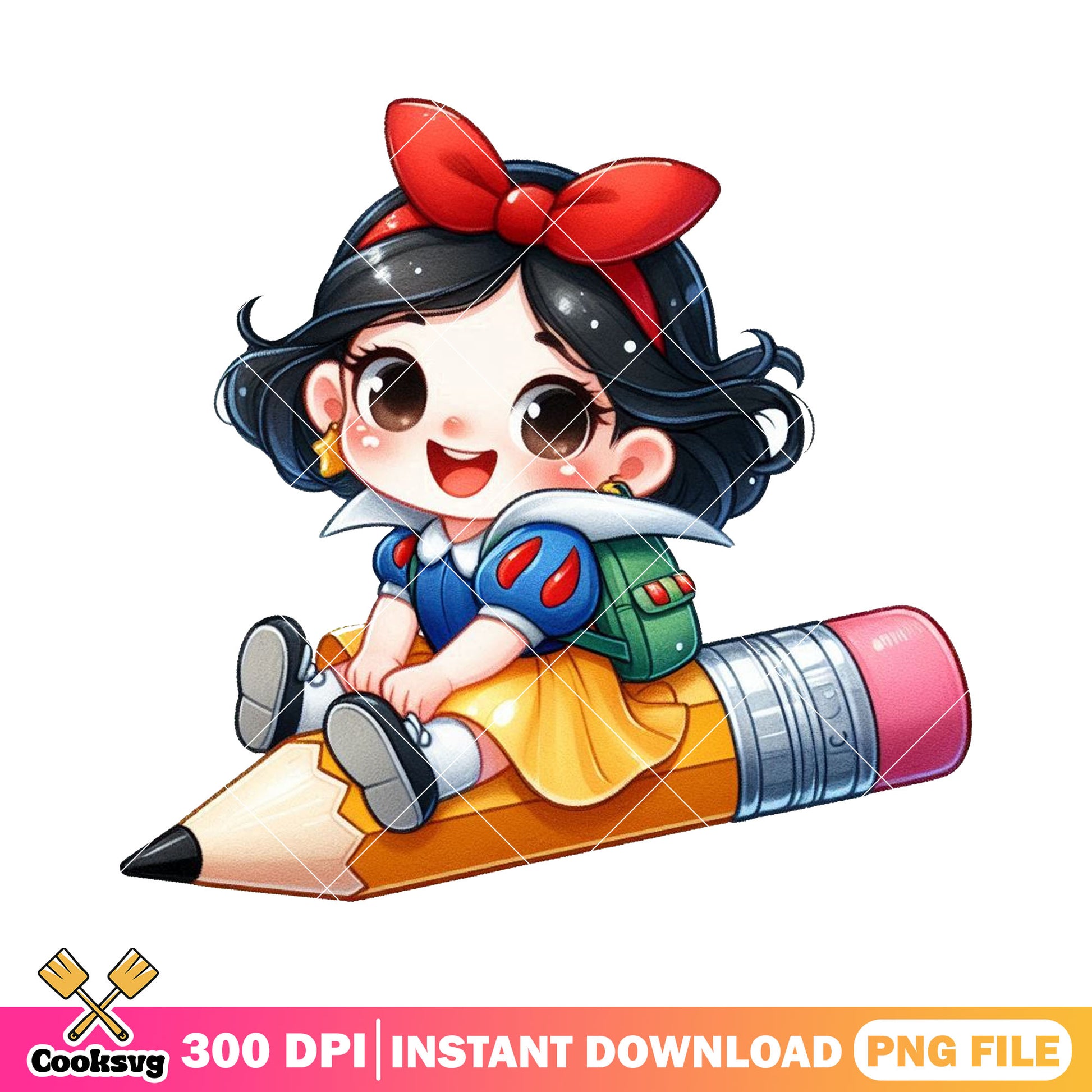 Snow white png, back to school png, disney princess png
