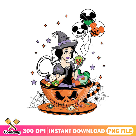 Snow white pumpkin witchcraft png, disney world png, scary princess png