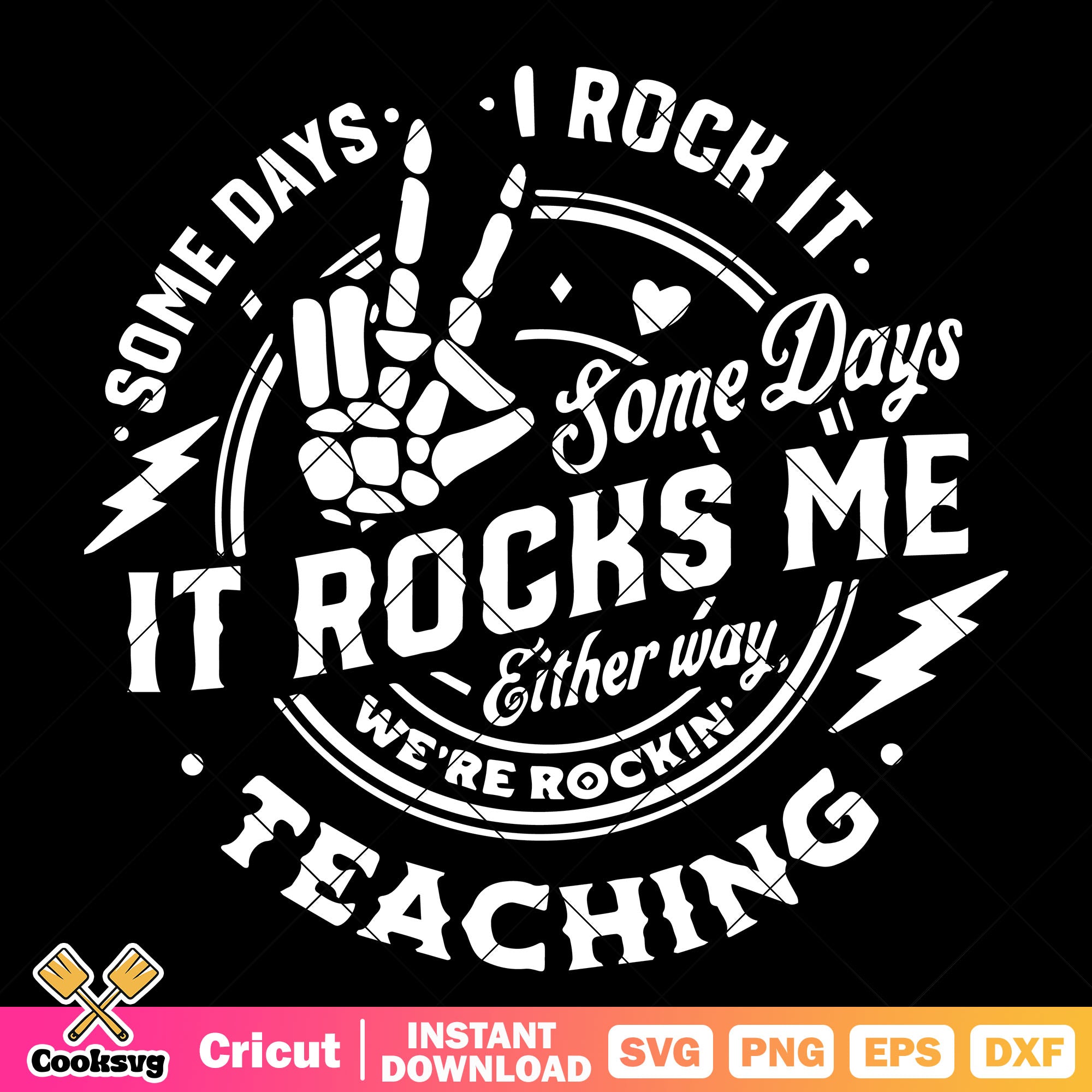 Some days I rock it skeleton svg, can i rock it svg, rolling stone svg ...