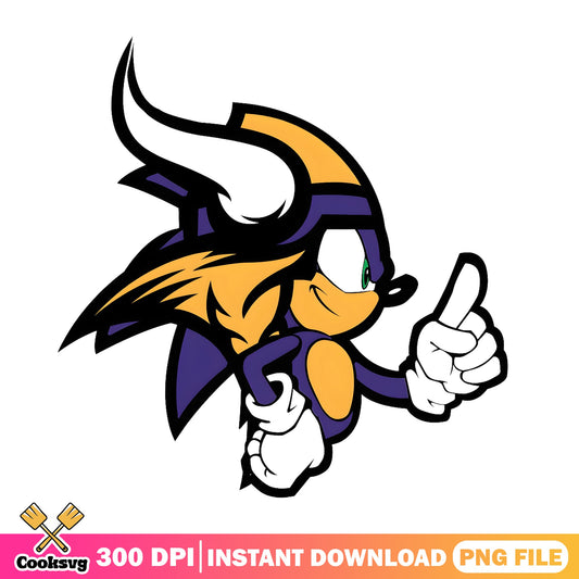 Sonic The Hedgehog Minnesota Vikings PNG, NFL Football PNG, Sports Fan PNG