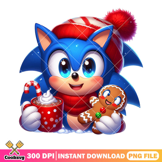 Sonic hedgehog chibi png, sonic santa christmas png, sonic chibi png